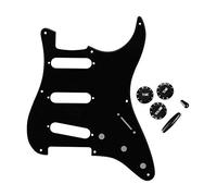 FLEOR - Battipenna SSS a 8 fori con manopole volume 2T1V tono tono interruttore punta per ST Eelctric chitarra sostituzione, nero