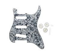 Fleor, battipenna SSS con pomelli/switch 2T1V per chitarra ST, 4ply, grey pearl
