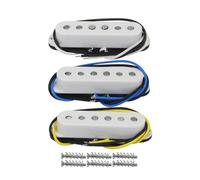 FLEOR bobina singola Pickup ST Alnico 5 Pickup al manico/centrale/ponte della chitarra sfalsati per SQ ST Sostituzione pickup, bianco