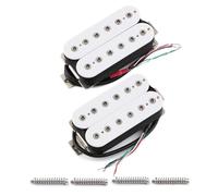 FLEOR Collo+ponte Pickup Set doppia bobina Humbucker Pickup per chitarra elettrica Pickup Sostituzione - Bianco