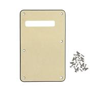 FLEOR Guitar Plate Tremolo Backplate con viti di montaggio per USA/Chitarra ST standard moderna di fabbricazione messicana, 3 STi di crema