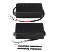 FLEOR Humbucker - Pickup a doppia bobina per collo e ponte, in ceramica, compatibile con chitarra elettrica stile LP per parti di ricambio nero