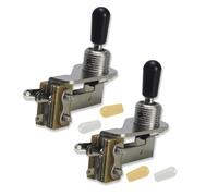 FLEOR Interruttore a 3 vie Interruttore a levetta per chitarra ad angolo retto con punte nere/crema/bianche per chitarra elettrica basso 6PCS