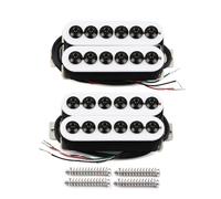 FLEOR Invader Style - Set di pickup humbucker per chitarra, in ceramica, con manico e ponte, colore: bianco