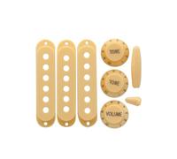 FLEOR Manopole di controllo volume tono in plastica color crema 52/52/52 mm Single Coil Pickup Cover 2T1V Set di punte