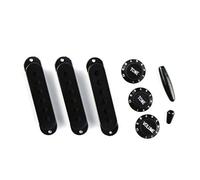 FLEOR Manopole di controllo volume tono in plastica nera 50/50/52 mm Single Coil Pickup Cover 2T1V Set di punte