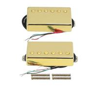 FLEOR Pickup al manico 7-8K e pickup al ponte 14-15K Set pickup Humbucker Alnico 5 a 4 fili per chitarra elettrica stile LP, dorato