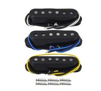FLEOR Pickup bobina singola Pickup ST Alnico 5 Pickup al manico/centrale/ponte della chitarra sfalsati per la sostituzione dei pickup SQ ST, nero
