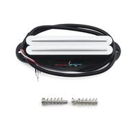 FLEOR Pickup Humbucker a doppia bobina Hot Rail per chitarra elettrica, dimensione single-coil (12-13K), bianco