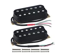 FLEOR Pickup Humbucker per chitarra elettrica, in ceramica, a doppia bobina, per ponte e collo, colore nero