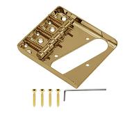 FLEOR Sella in acciaio TL Bridge 3 per chitarra vintage per chitarra TL TE standard, oro