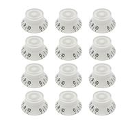 FLEOR Set di 12 manopole di controllo volume tono velocità per LP & SG accessori, bianco