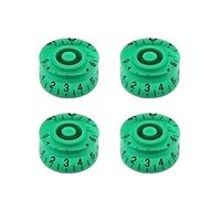 FLEOR Set di 4 manopole per chitarra con cappello bianco lettera per LP & SG, verde