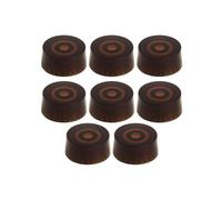 FLEOR Set di 8 manopole per chitarra a cilindro, con lettere bianche, per Gibson LP e SG, colore: ambra