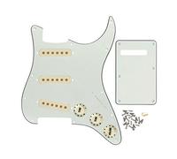 FLEOR Set di battipenna SSS con 3 pz 52 mm Pickup Covers 2T1V Manopole di controllo Selettore livello punta per chitarra ST, bianco avorio