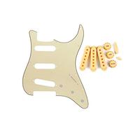 FLEOR Set di battipenna ST stile SSS piastra graffio/48 mm 50 mm 52 mm manopola di controllo 2T1V punta interruttore/punta della barra, 3 STi crema