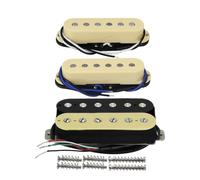 FLEOR Set di pickup HSS Alnico 5 Single Coil e Humbucker Pickup Neck+Middle+Bridge Pickup (8-9K) per chitarra ST, crema