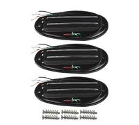 FLEOR Set di pickup humbucker in ceramica Hot Rail Single Coil Size Neck/Middle/Bridge Pickup per chitarra elettrica ST, nero