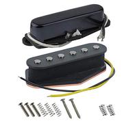 FLEOR Set pickup single coil vintage Black Neck & Bridge Pickup (50 mm/55 mm) magnete Alnico 5 per parti di chitarra stile TL TE