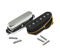 FLEOR Set pickup vintage single coil pickup al ponte e al manico cromato (50 mm/55 mm) magnete Alnico 5 per parti di chitarra stile TL TE