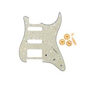 FLEOR SSH Style ST battipenna per chitarra con 2T1V tono controllo del volume manopole interruttore a levetta punte per chitarra elettrica, invecchiato perla