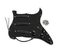 FLEOR SSS Prewired Loaded Pickguard a 11 fori con Alnico5 doppio set di pick-up ad alta uscita per ST SSS Style Chitarra Nero a 3 STi