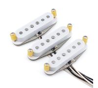 FLEOR Vintage Alnico - 5 pickup SSS a bobina singola, collo medio/ponte per chitarra elettrica ST, bianco