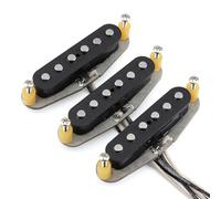 FLEOR Vintage Alnico 5 pickup SSS a bobina singola collo/medio/ponte per chitarra elettrica ST, nero