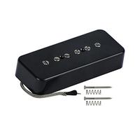 Fleor vintage Alnico V Soapbar p-90 P90 chitarra pickup ponte metallo filo intrecciato, color crema Bridge Black