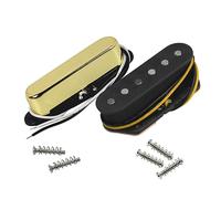 FLEOR Vintage Single Coil Pickups Set Golden Neck & Bridge Pickup (50mm/55mm) Magnete Alnico 5 per parti di chitarra stile TL TE