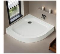 FLEPYHB Kit Piatto Doccia Antiscivolo con Scarico, Piatto Doccia Bianco con Coperchio Rimovibile in Acciaio Inossidabile, Base Doccia in Acrilico per Bagno