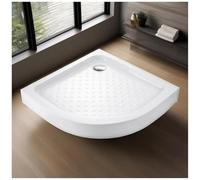 FLEPYHB Kit Piatto Doccia Antiscivolo in Bianco con Scarico, Base da Bagno in Acrilico con Coperchio Rimovibile in Acciaio Inossidabile, Piatto Ricevente Doccia Moderno A Tenuta Stagna per Bagno