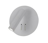 FLEPYHB Lampada da parete per interni a LED, Lampada da lettura per testiera rotonda Regola la lampada da parete a LED con interruttore, Faretto da comodino girevole Decorazioni per la casa moderne