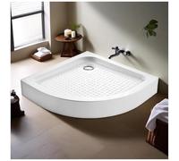 FLEPYHB Piatto Doccia Antiscivolo con Scarico, Kit Piatto Doccia in Acrilico Bianco con Coperchio Rimovibile in Acciaio Inossidabile, Piatto Ricevente Doccia Moderno Solido A Tenuta Stagna per Bagno
