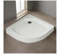 FLEPYHB Piatto Doccia Antiscivolo, Kit Piatto Doccia in Acrilico Bianco con Scarico e Coperchio Rimovibile in Acciaio Inossidabile, Piatto Ricevente Doccia Moderno A Tenuta Stagna per Bagno