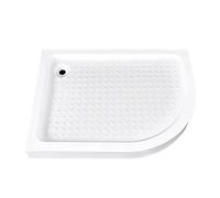 FLEPYHB Piatto Doccia in Acrilico con Scarico, Kit Doccia Antiscivolo in Bianco con Coperchio Rimovibile in Acciaio Inox, Base Doccia in Superficie Solida per Bagno