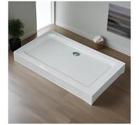 FLEPYHB Piatto Doccia in Acrilico con Scarico, Piatto Doccia Rettangolare in Superficie Solida con Superficie Strutturata Antiscivolo, Piatto Recettore Doccia Moderno A Tenuta Stagna per Bagno