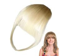 Flequillo Con Clip Para Mujer - Pinza Para El Cabello Wispy Bang | Peluca De Cabello Humano 100% Real Para Mujer Bang | Transformación Sin Esfuerzo, Para Niñas, Flequillo Con Patillas, Estensioni