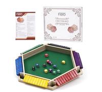 Flero Shut The Box - Set di dadi a 6 giocatori, tattica e gioco di calcolo (multicolore)