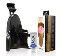 Fleshlight - unit di allenamento pink lady stamina + lancio universale + lubrificante aqua qualità 50 ml