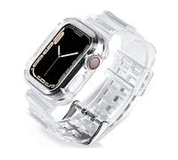 Fleshy Leaf Compatibile con cinturini Apple Watch serie SE 7 6 5 4 3 2 1, cinturino in silicone morbido trasparente con custodie protettive per Apple Watch Series 42/44/45 mm 38/40/41 mm, 38/40/41 mm