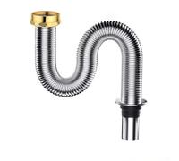 Flessibile 80/100 cm Sifone di scarico del lavandino in acciaio inox per lo smaltimento dei rifiuti (80 cm)