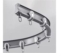 Flessibile 8m Soffitto K Sistema per Doccia & Divisori Grigio Curt Rod per Bay Windows & WallsAdjustable Facile da installare