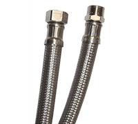 Flessibile acciaio inox tubo per acqua ricambio per miscelatore monocomando rubinetteria per bagno e cucina attacco 1/2" e 3/8" lunghezza 20-25 - 30-35 - 40-50 - 60-80 -100 cm (20 cm 1/2Mx1/2F)