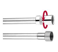 FLESSIBILE ANTITORSIONE CROMO LUX BOSSINI 1/2"x1/2" FF 150 cm (1,5 mt) Cromato