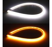 Flessibile Barra Luce LED per Auto 30CM 45CM 60CM Giallo Bianco Freccia
