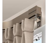 Flessibile Binario Per Tende Da Soffitto, Binario Tenda Curva Con Rulli Silenziosi Per Divisore Per Stanze, Camper, Tende Da Doccia, Camere Da Letto E Finestre, Ecc(Side b,5.4m/17.7ft)