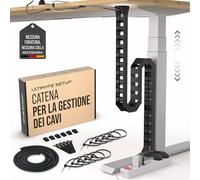 Flessibile canalina passacavi scrivania - Cable management - Organizer cavi - Porta cavi scrivania - Raccogli cavi scrivania (Nero)