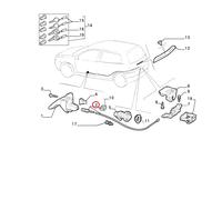 FLESSIBILE COMANDO APERTURA COFANO POSTERIORE FIAT PUNTO ORIGINALE 7734573