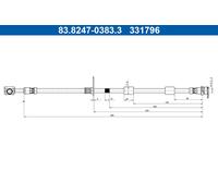 Flessibile del freno Assale anteriore Dx per FORD PUMA TOURNEO COURIER TRANSIT C